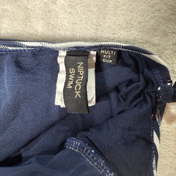 Niptuck One Piece Swimsuit Bathing Swimsuit Padded Lined Striped Women's Size 6 - Picture 5 of 6